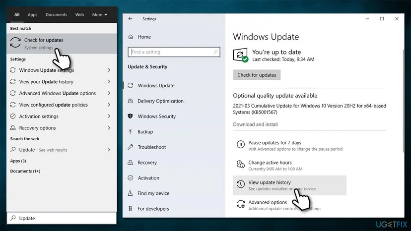 How to fix windows update error 0x800f0986 access settings