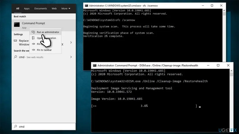 How to fix windows update error 0x800f0986 run sfc and dism