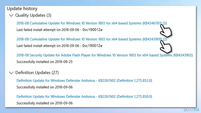 How to fix windows update error 0xc190012e reset install update manually2