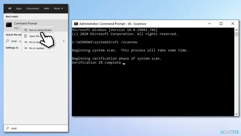 How to fix windows update error 0xc190012e run sfc scan