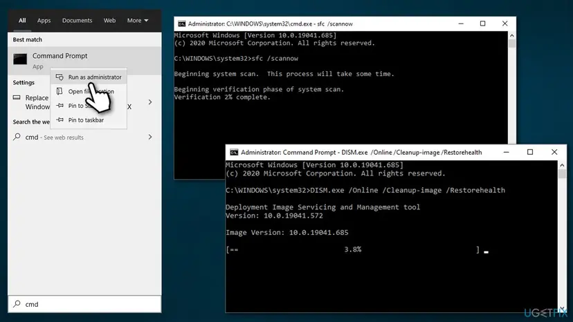 How to fix windows update troubleshooter error 0x803c0103 run sfc and dism