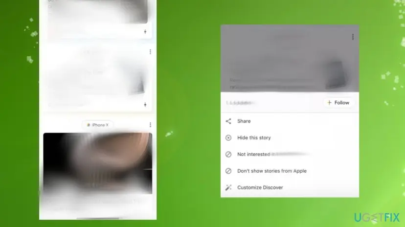 How to turn off google trending searches on search cards