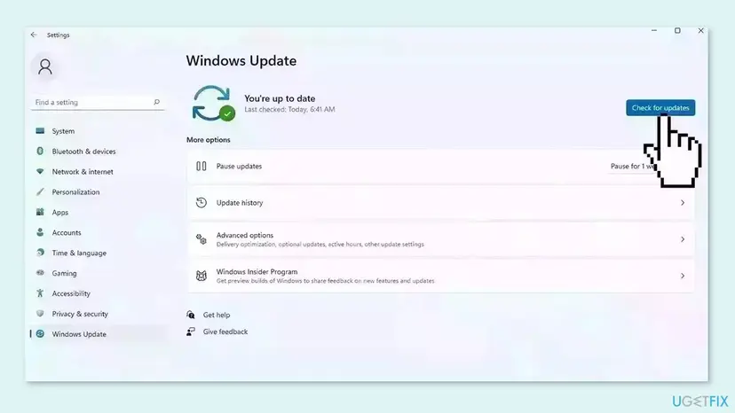 Install windows updates
