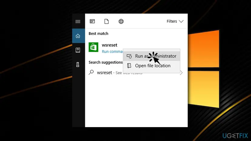 Microsoft store 0x00000194 error confirm reset microsoft store