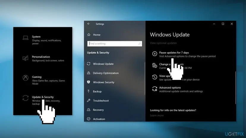 Pause updates