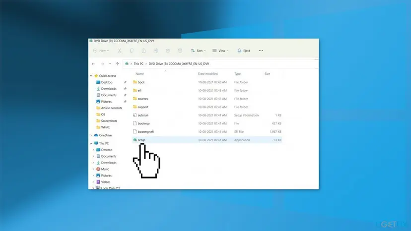Perform a repair install