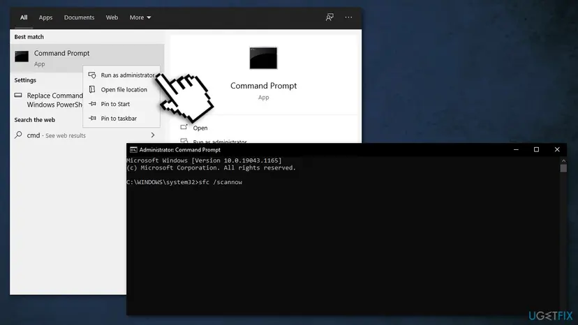 Repair corrupted system files