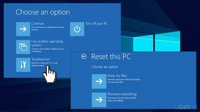 Reset windows 10 to factory settings if you cant boot into windows