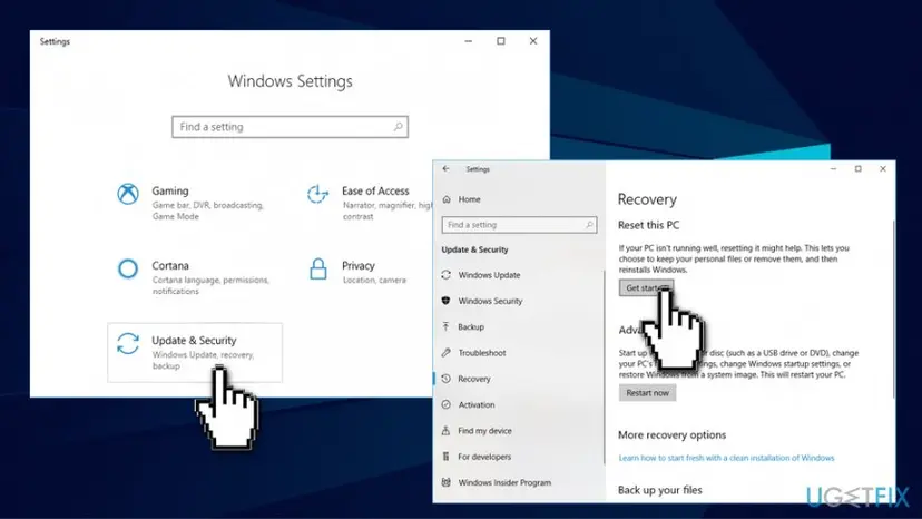Reset windows 10 to factory settings use windows recovery