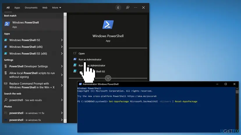 Run a powershell command