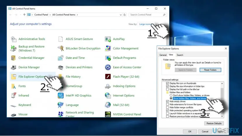 Show hidden files