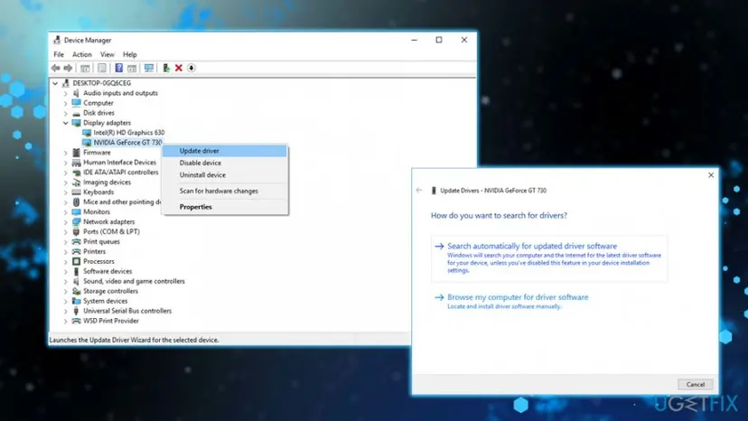 System service exception win32k sys error update drivers