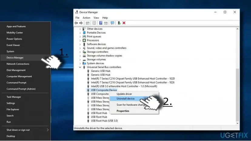 Uninstall drivers