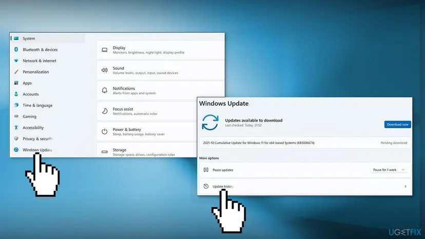 Uninstall windows updates