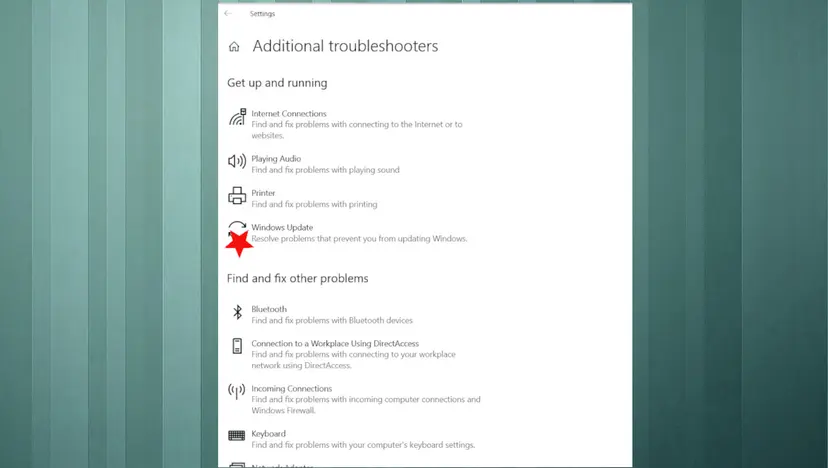Update error 0x800f0805 fix troubleshooter