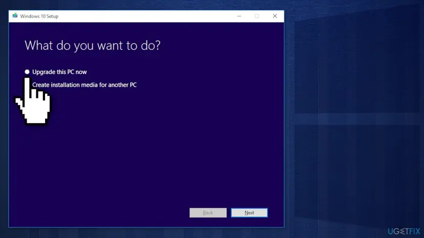 Use media creation tool