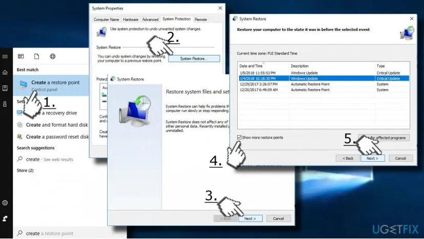 Use system restore point