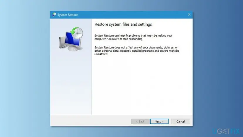 Use system restore points