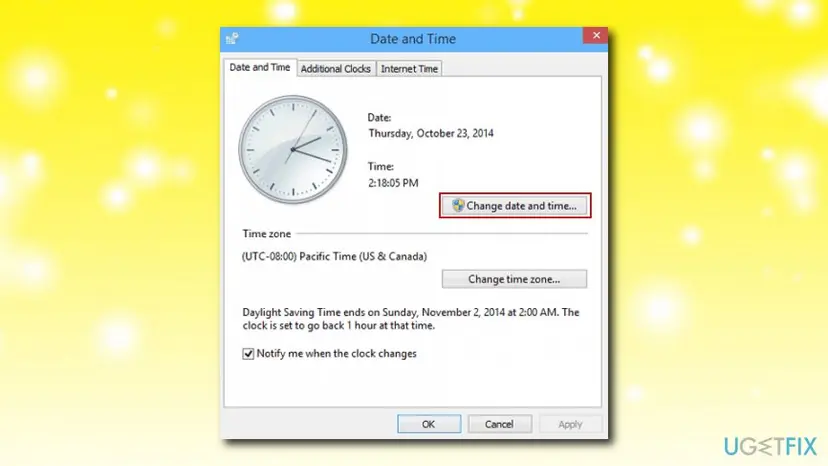 Windows store error 0x000001f7 change date