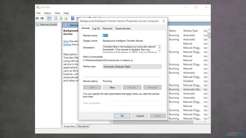 Windows update error 0x80070246 background service