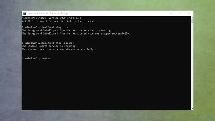 Windows update error 0x80070541 fix commands