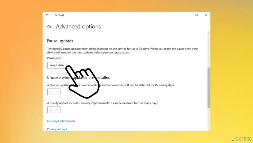Windows update error 0x80092004 pause updates