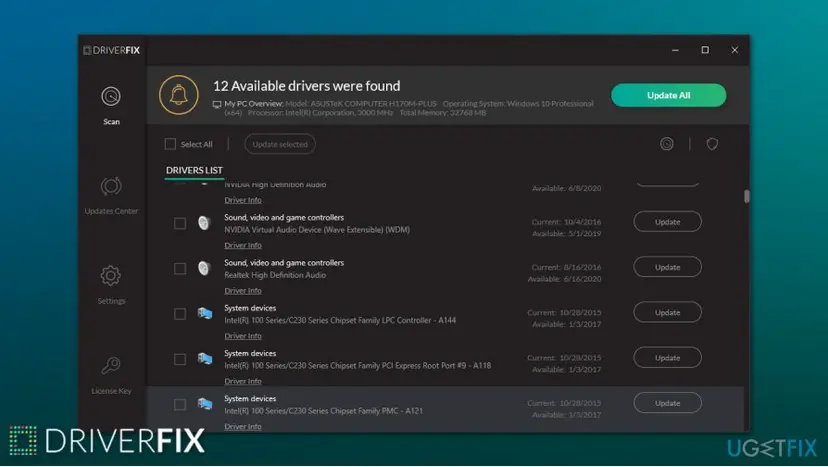 Driverfix scan