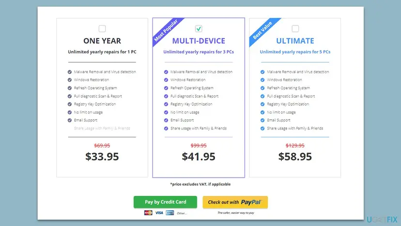 Fortect prices plans
