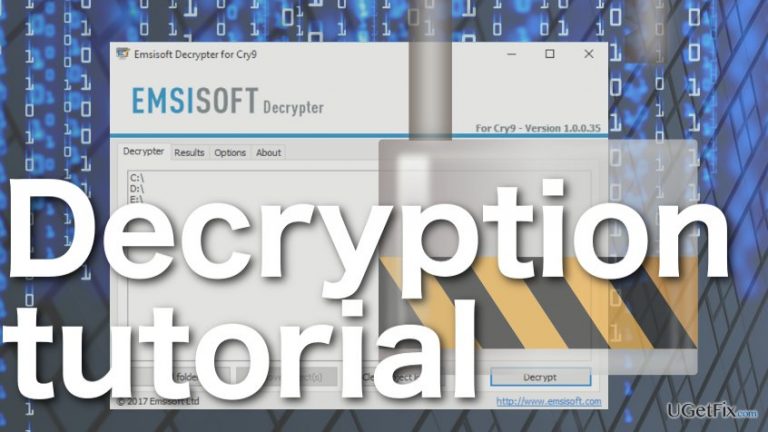 How to recover files encrypted by Cry9 using Emsisoft Decrypter?