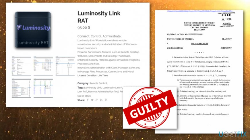 Luminosity Link hacker from Lexington pleaded guilty for three counts