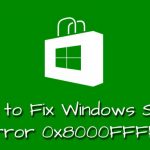 0x8000ffff windows store error fix