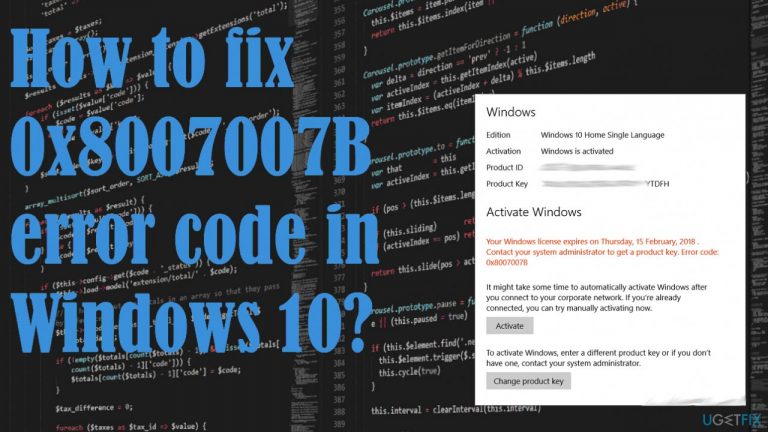 How to fix 0x8007007B error code in Windows 10?