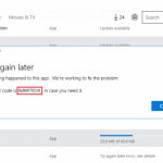 0x80070216 windows store error