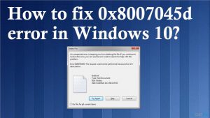 0x8007045d error on windows fix