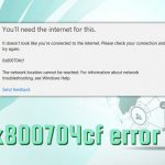 0x800704cf error fix