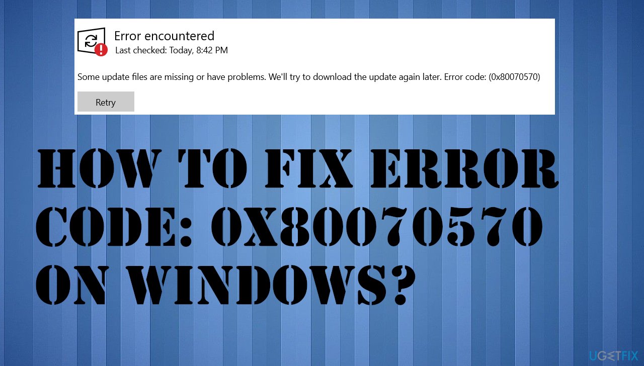 0x80070570 error fix