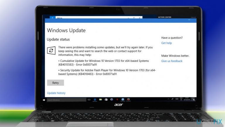 How to fix Windows Update error 0x80071A91?