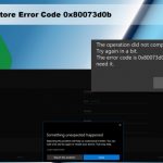 0x80073d0b error