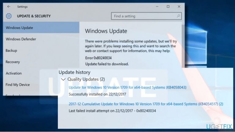 How to fix Windows Update error 0x80240034?