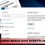 0x8024a105 error