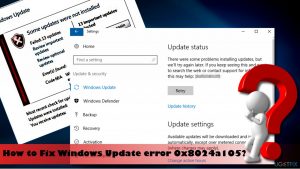 0x8024a105 error