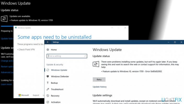 How to Fix Compatibility Error 0x80d02002 on Windows 10 V1709?