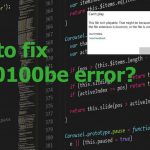 0xc10100be error fix