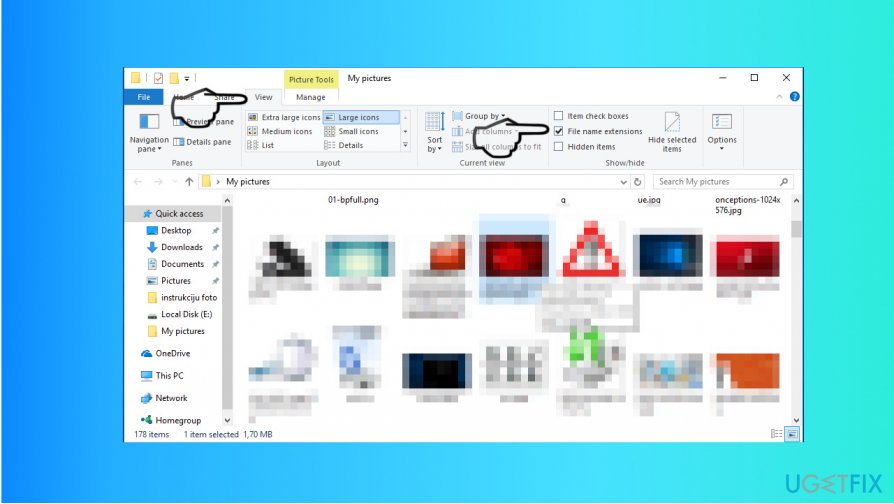 Showing how to set folder picture