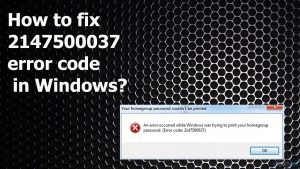 2147500037 error code windows fix