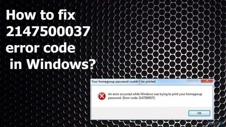 How to fix 2147500037 error code in Windows?