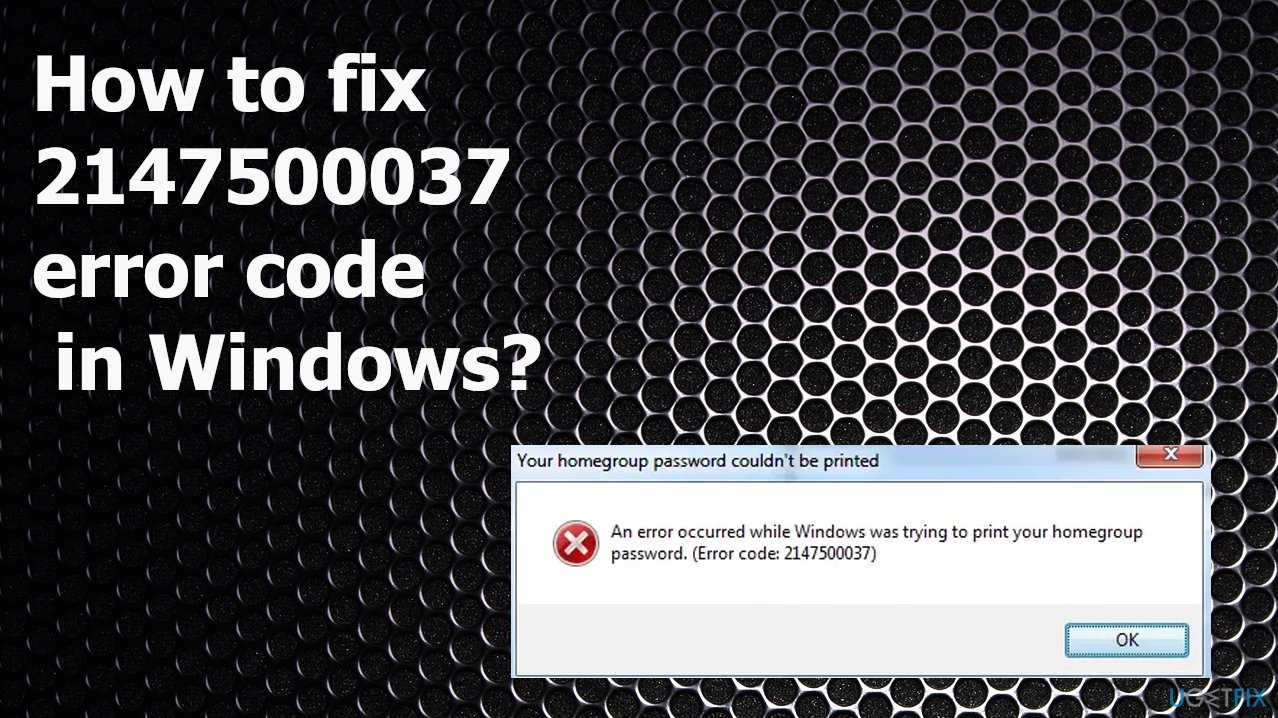 2147500037 error code fix