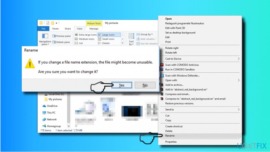 Showing how to set folder picture
