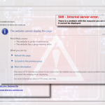 500 internal server error