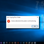 A device attached to the system is not functioning
